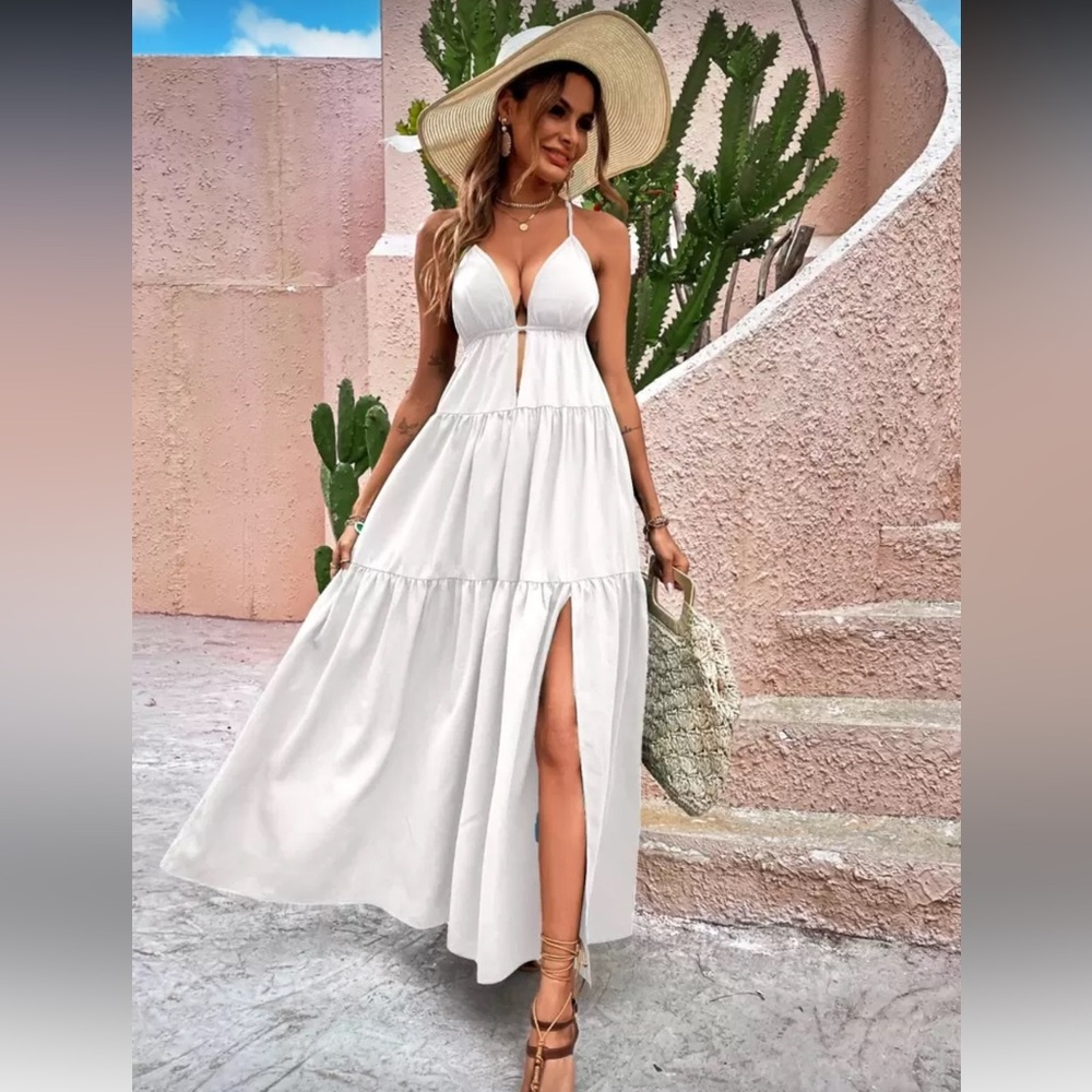 White spring summer dress